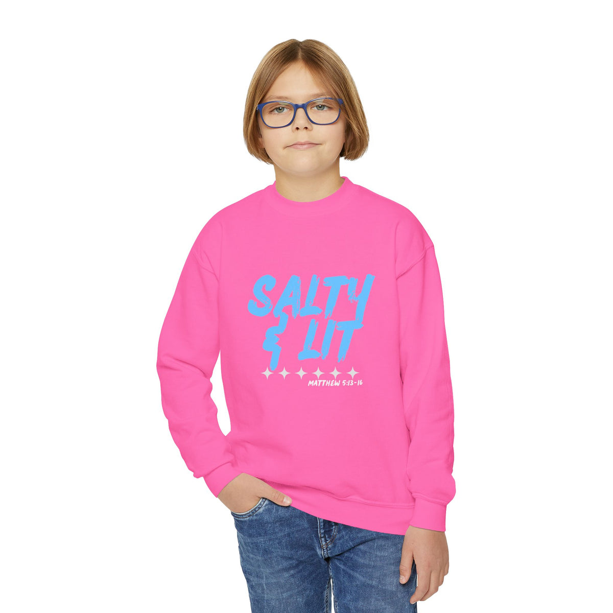 “Salty & Lit” Christian Graphic Sweatshirt