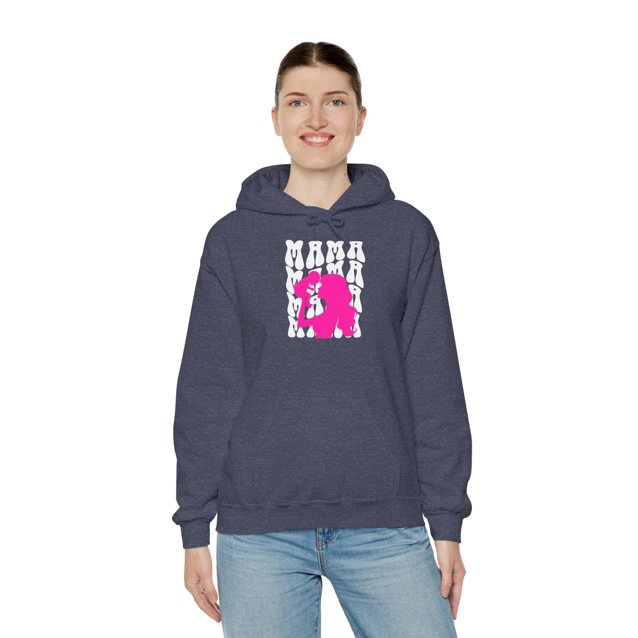 Hoodie | 'Mama' & Silhouette Pink Graphic