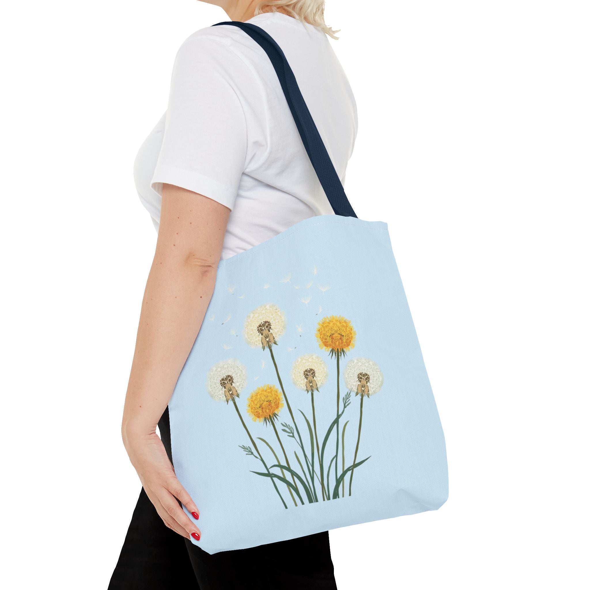 Tote Bag | Dandelions on Light Blue Background