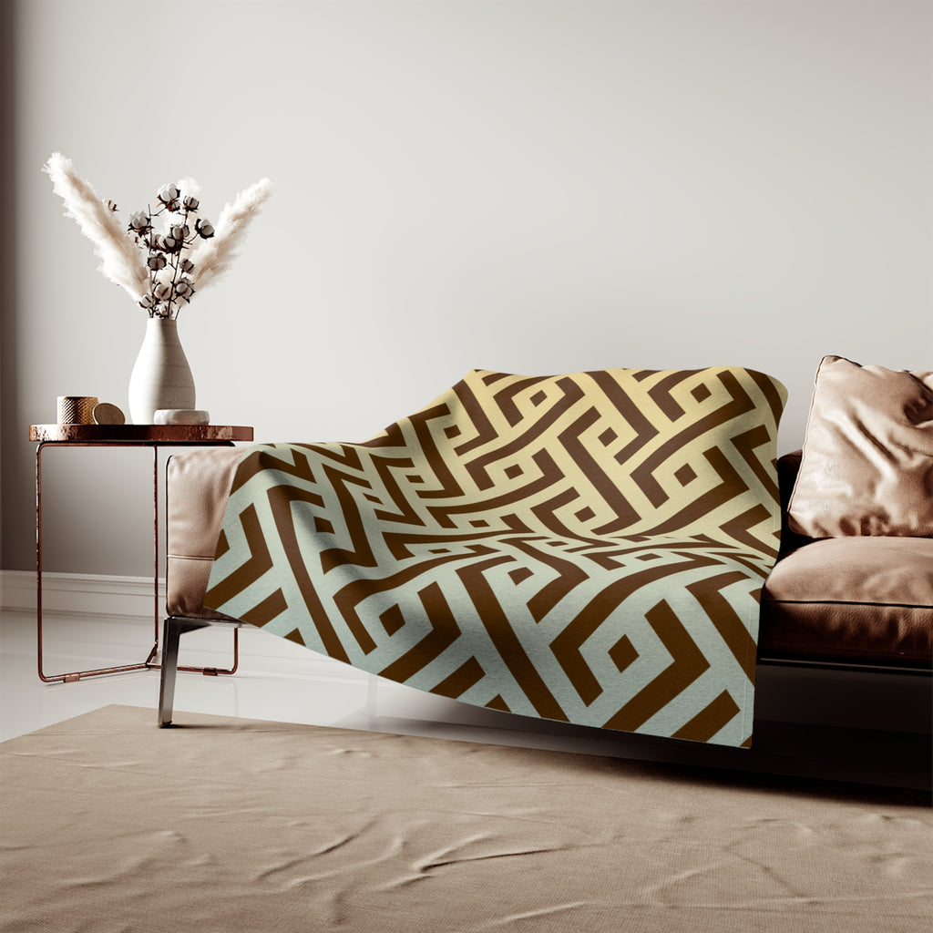 Bold Geometric Ombre Sweatshirt Blanket