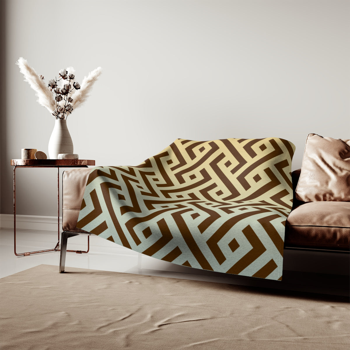Bold Geometric Ombre Sweatshirt Blanket