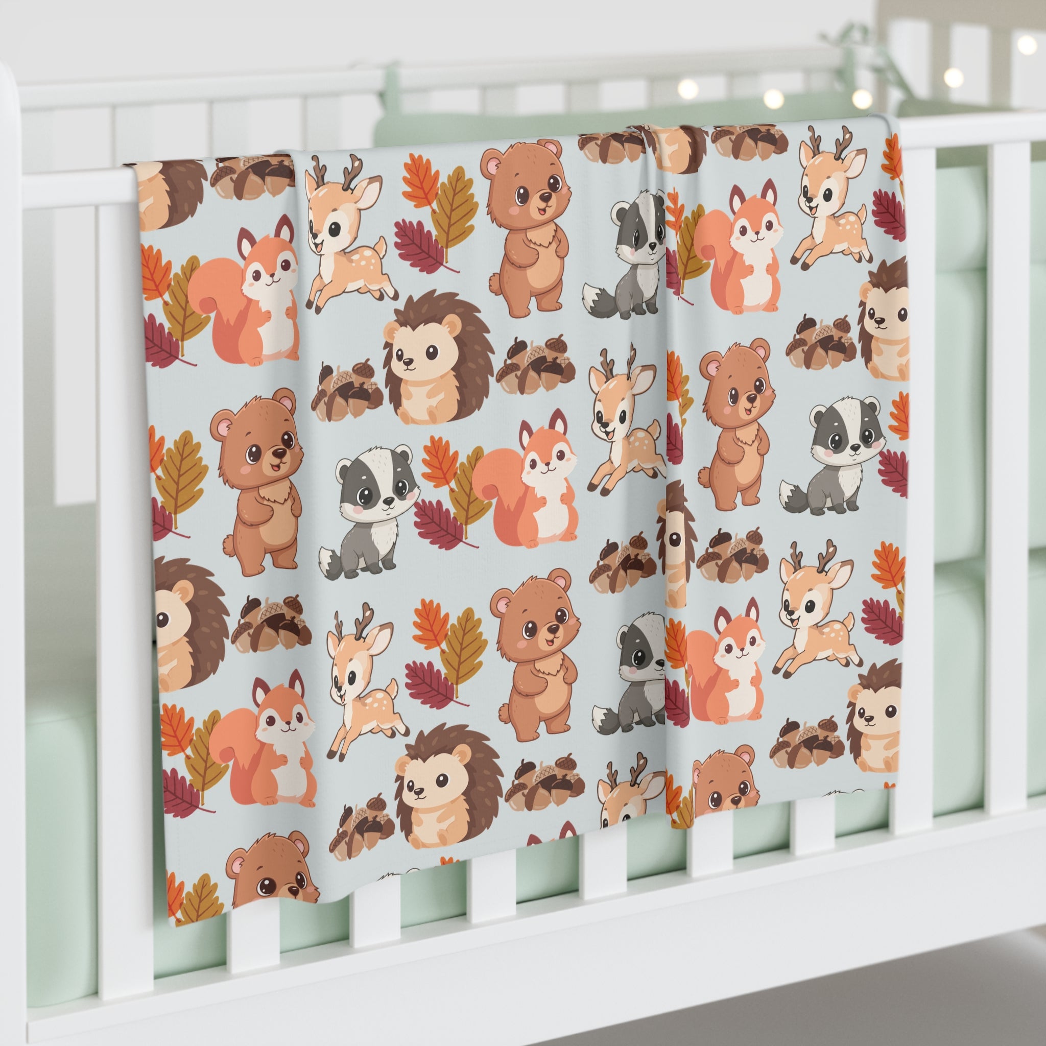 Baby Swaddle Blanket | Autumn Woodland Nursery Wrap