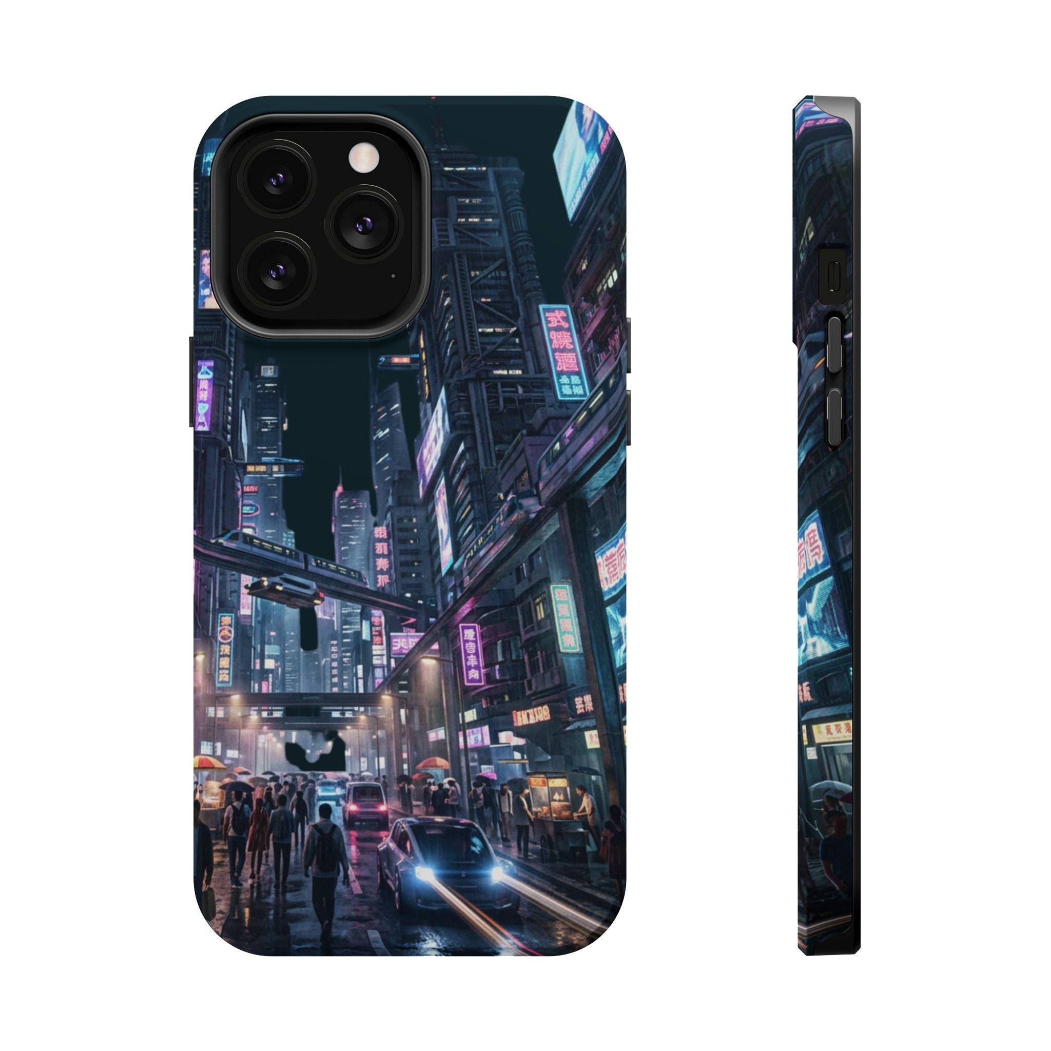 Phone Case | Cyberpunk City Magnetic Impact-Resistant Phone Cover