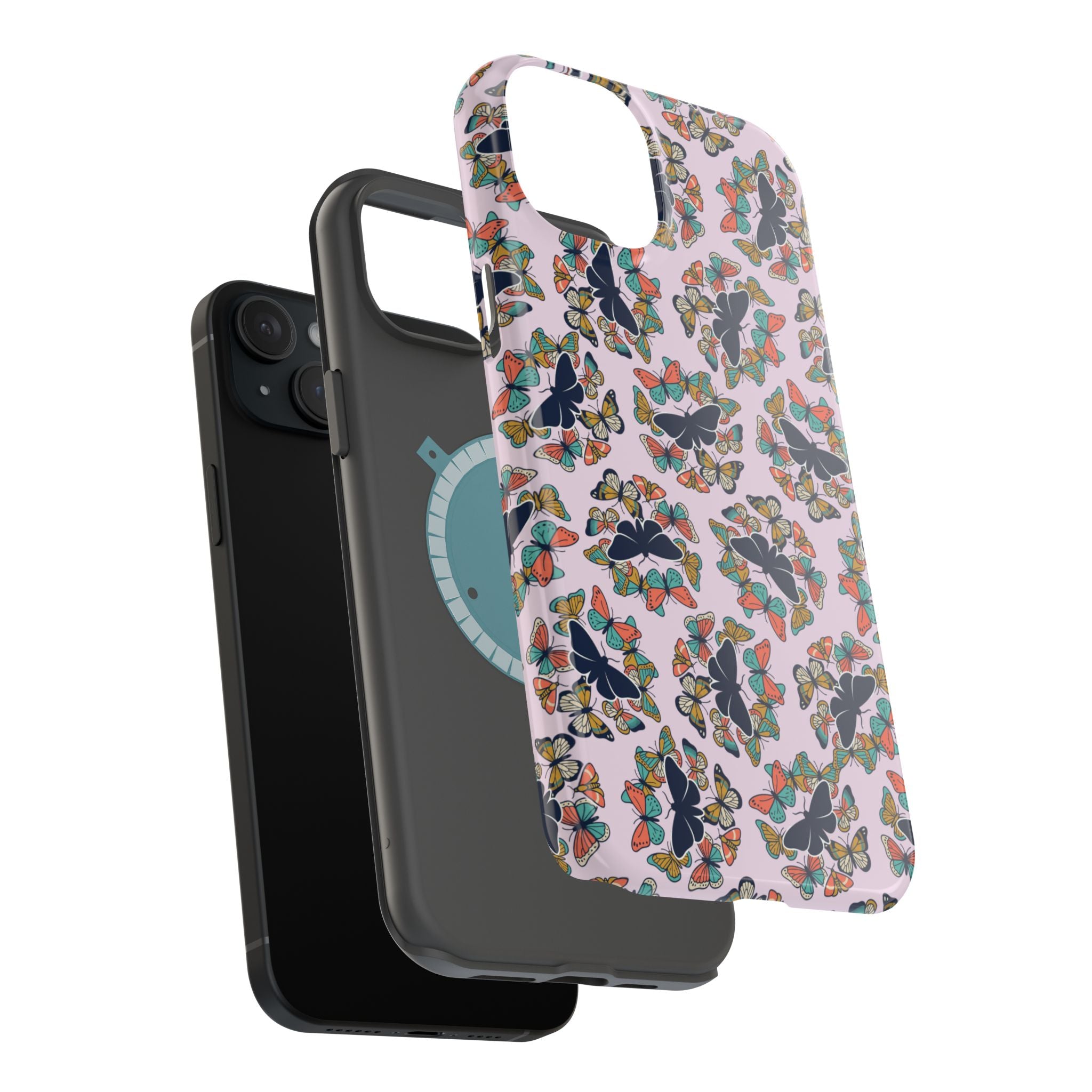 Phone Cases | Pastel Butterflies and Moths Pattern Magnetic Impact-Resistant Case