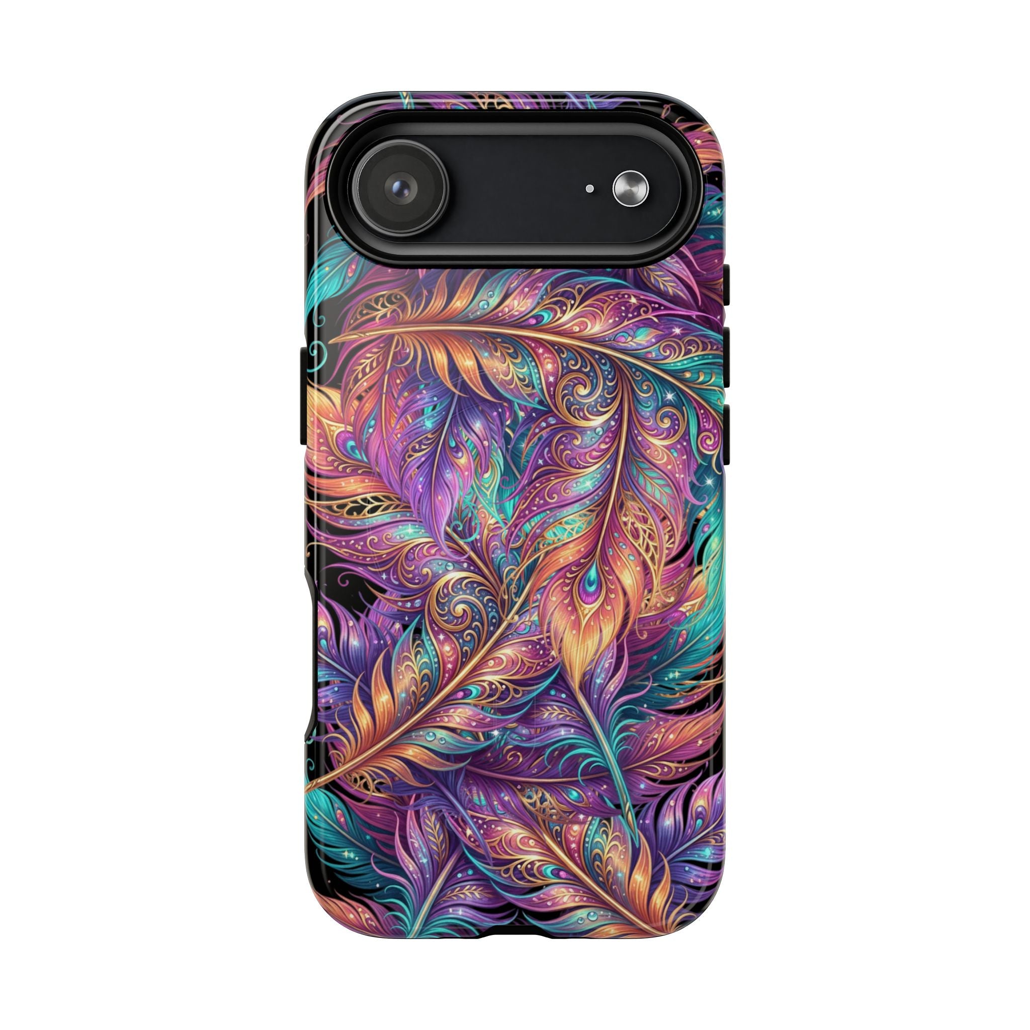 Phone Case | Colorful Feather Art Magnetic Tough Phone Cover