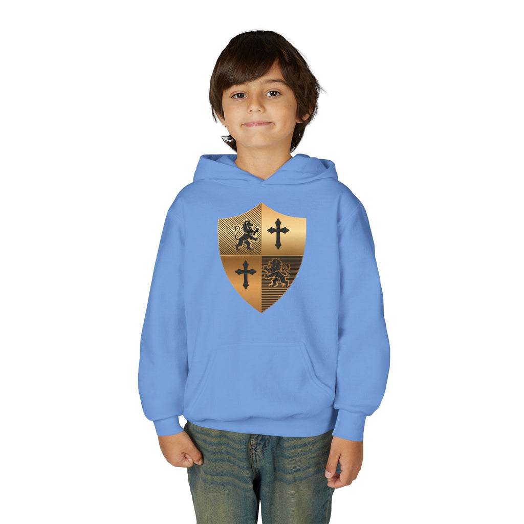 Gold Medieval Shield Crest Hoodie