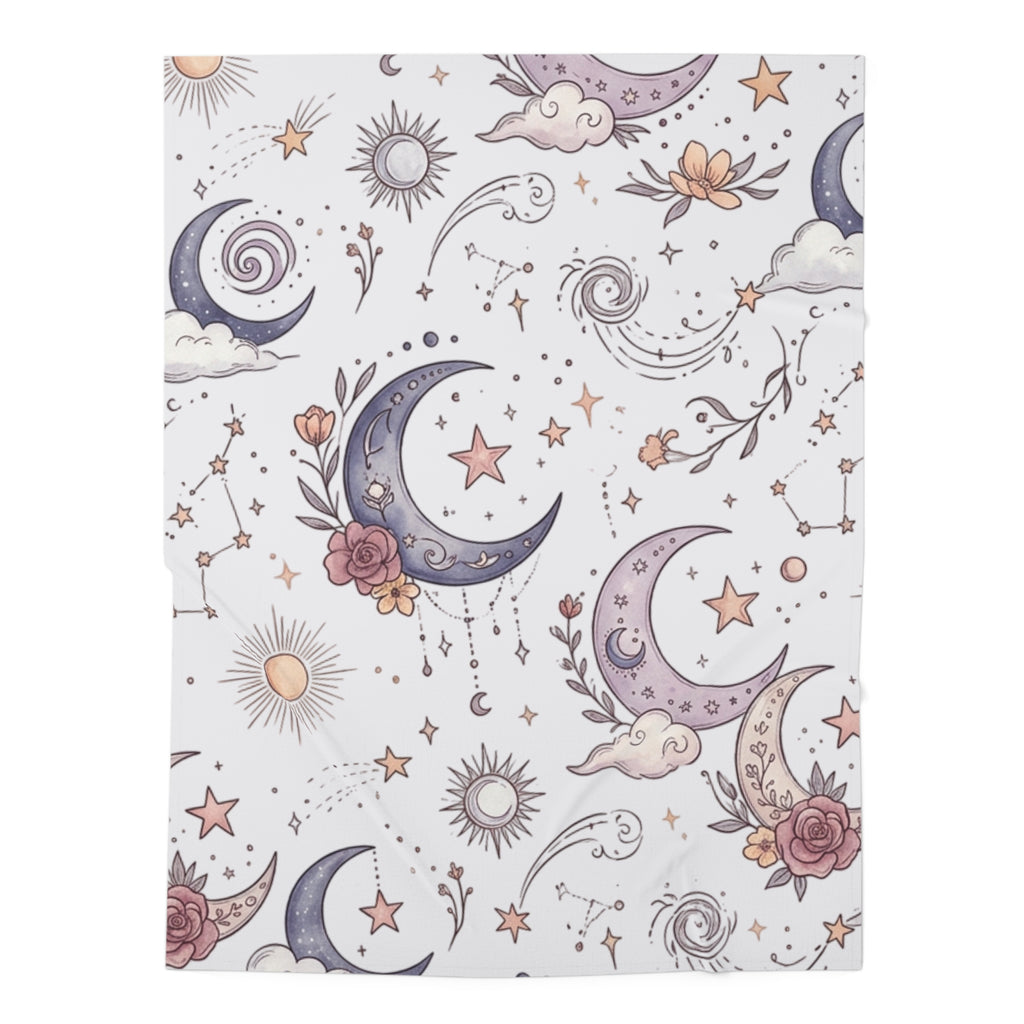 Baby Swaddle Blanket | Dreamy Floral Night Sky Swaddle