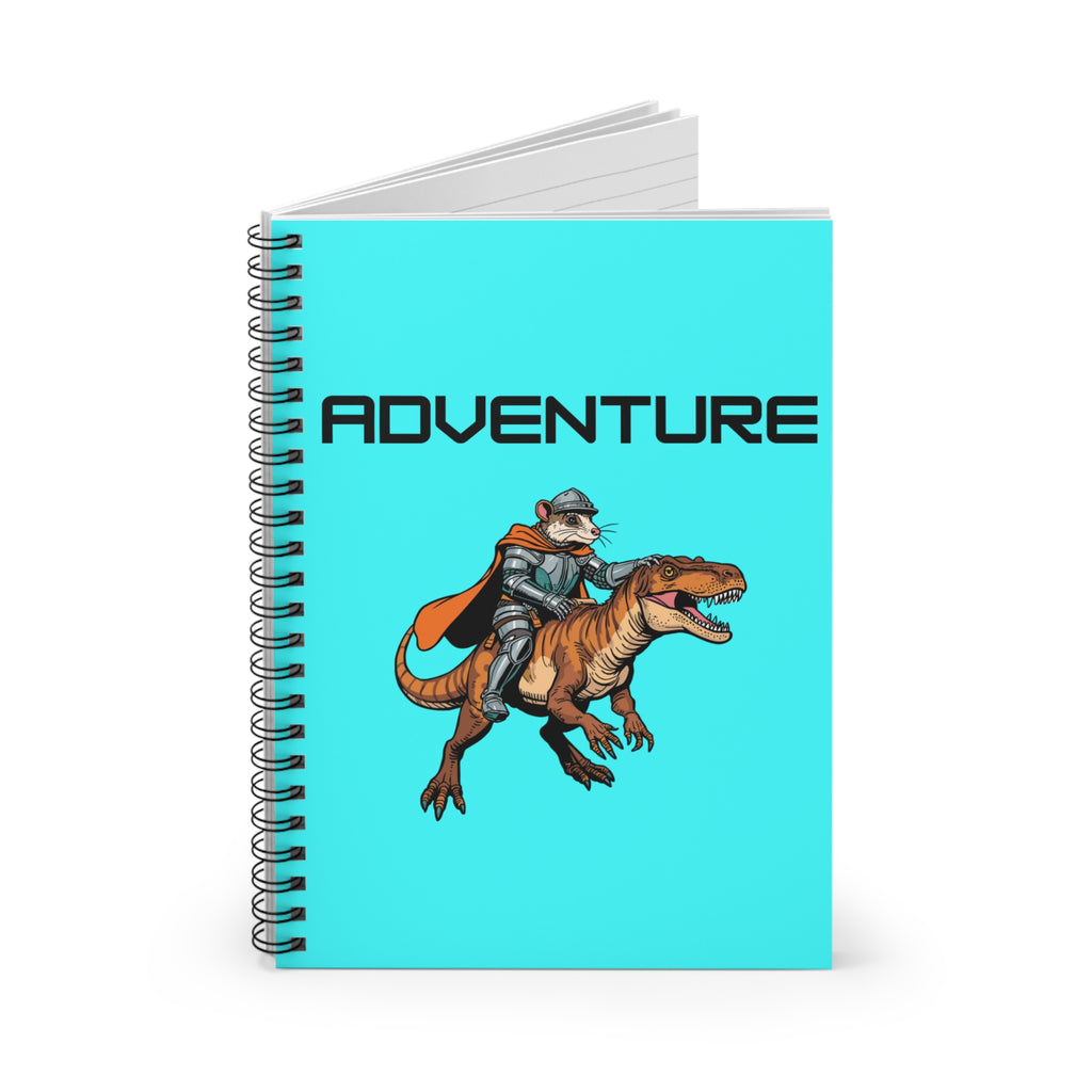 Journal | Bright Adventure Knight Riding T-Rex Spiral Notebook