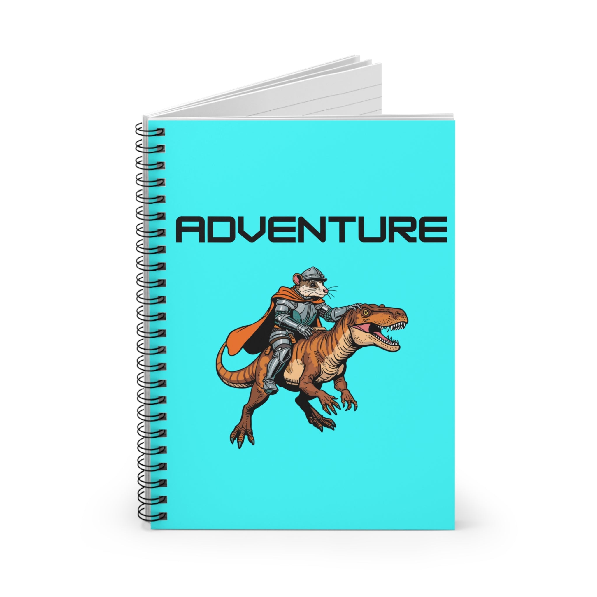 Journal | Bright Adventure Knight Riding T-Rex Spiral Notebook