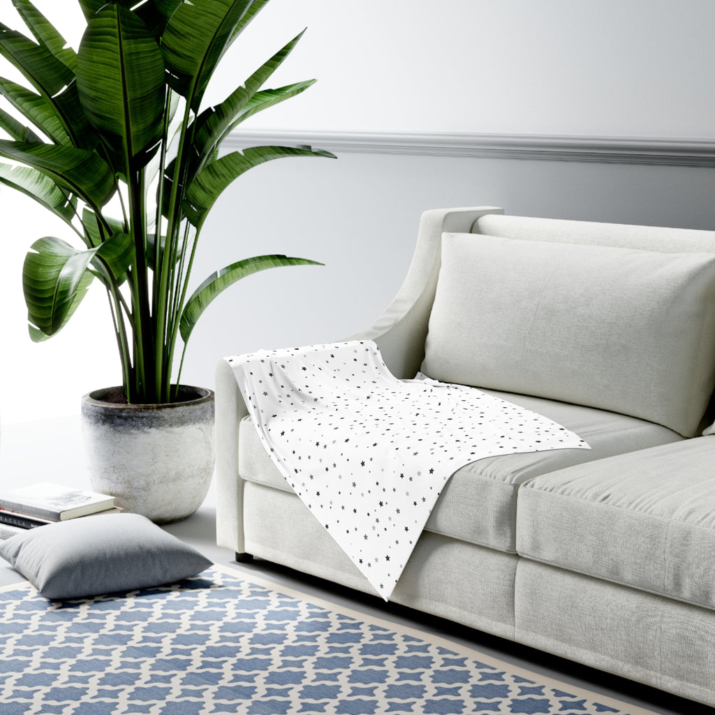 Baby Swaddle Blanket | Soft Neutral Star Print on Jersey Newborn Wrap