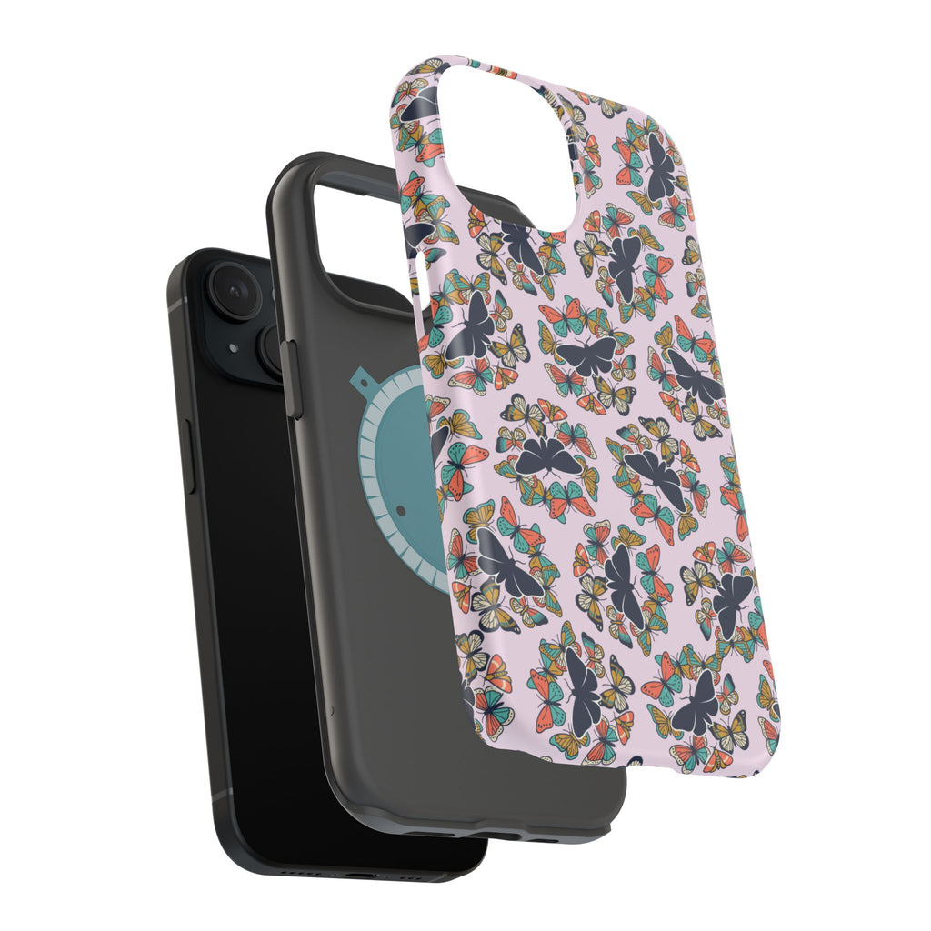 Phone Cases | Pastel Butterflies and Moths Pattern Magnetic Impact-Resistant Case
