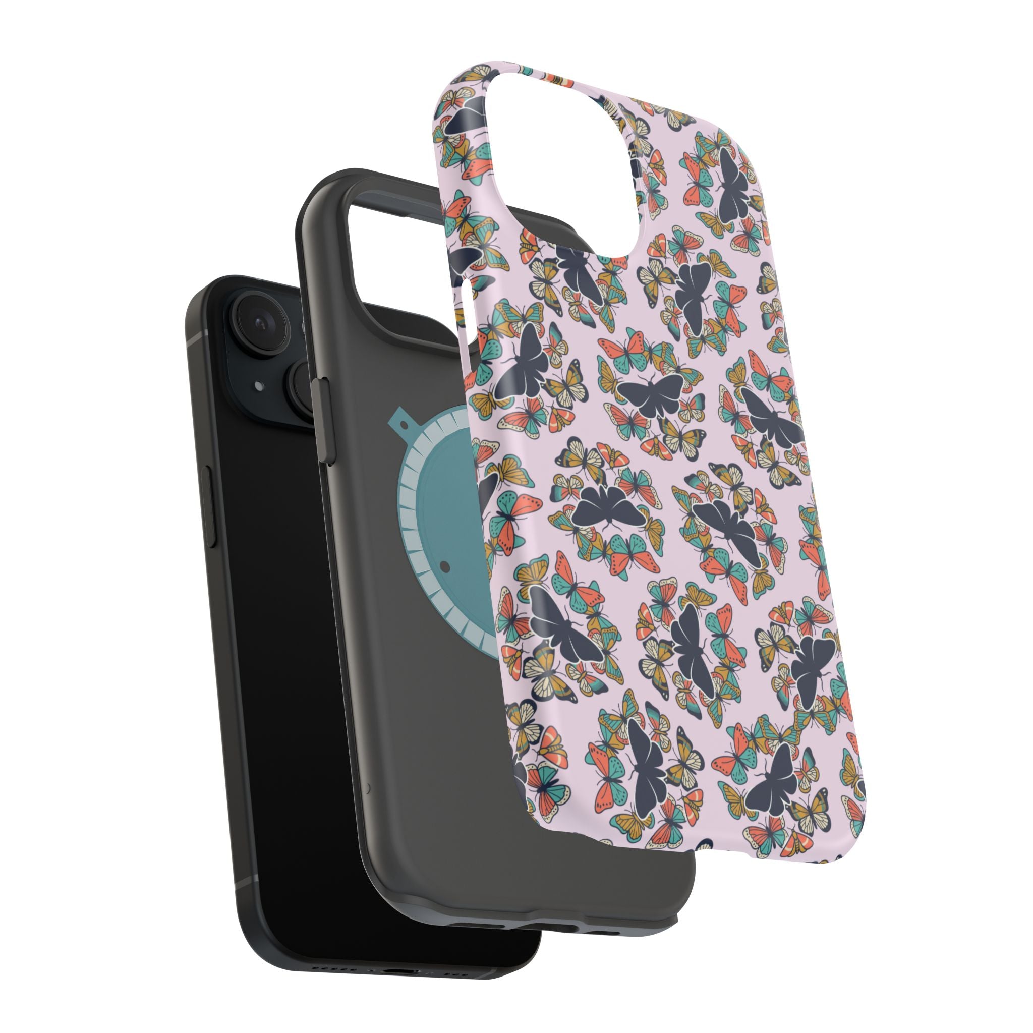 Phone Cases | Pastel Butterflies and Moths Pattern Magnetic Impact-Resistant Case