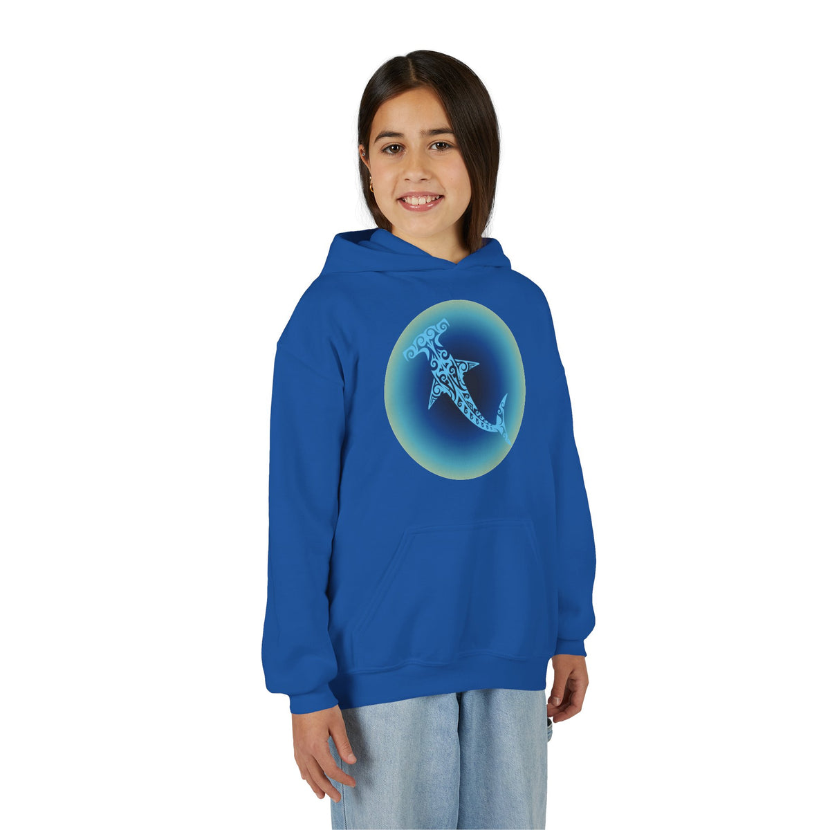Tribal Hammerhead Youth Hoodie
