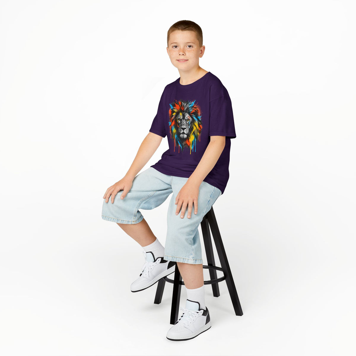 Lion Spirit Colorful Drip T-Shirt