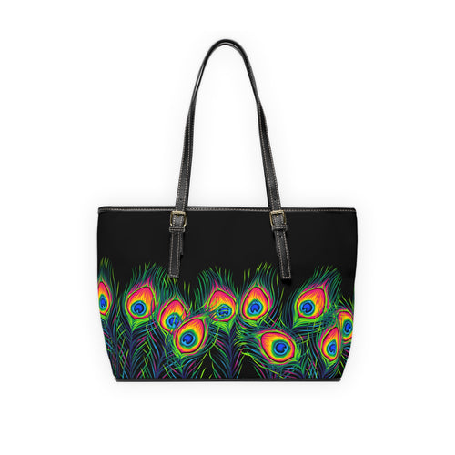 Colorful Boho Peacock Feather Shoulder Bag