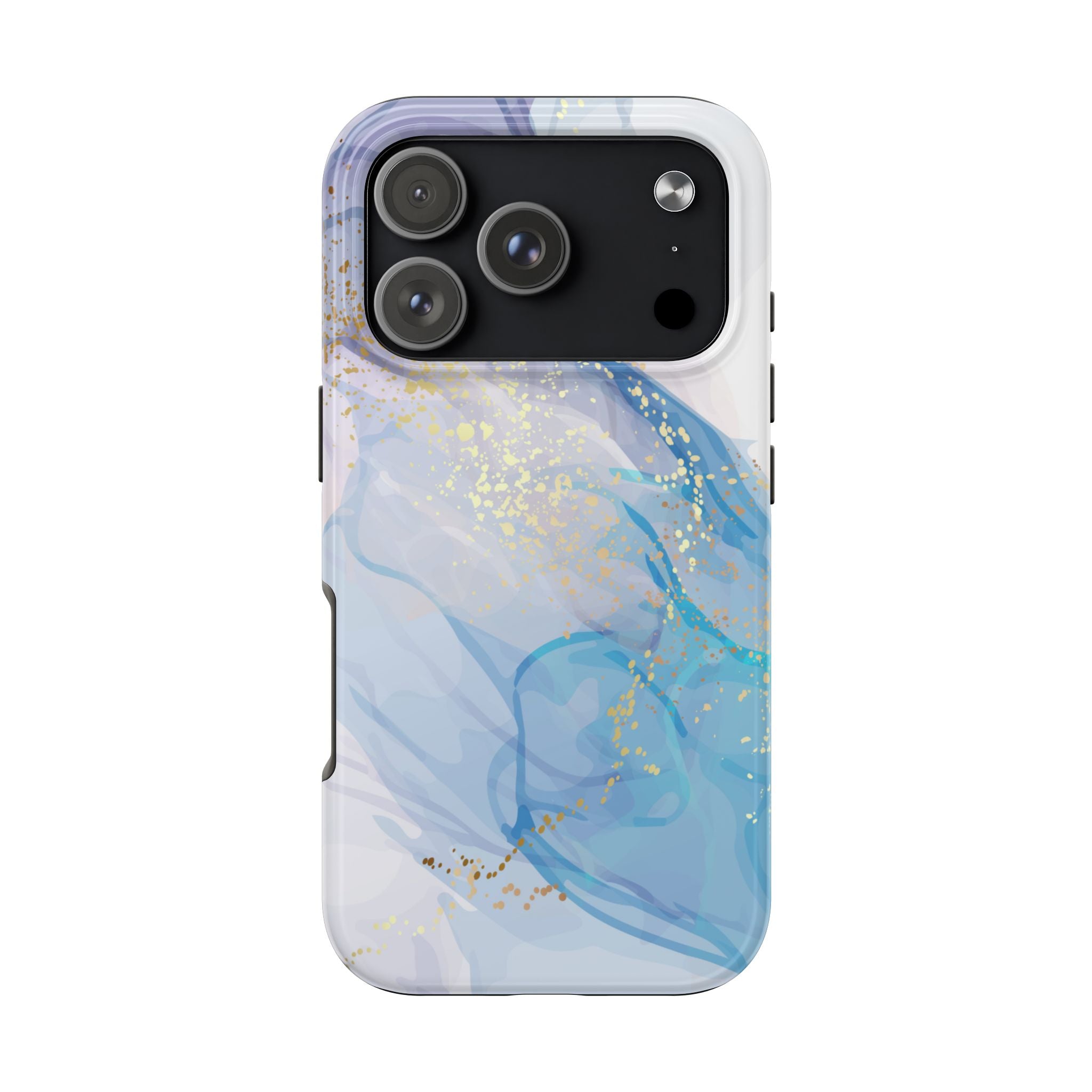 Phone Case | Gold Fleck Blue Marble Tough Protective Phone Cover