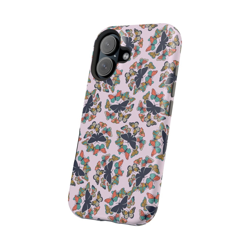Phone Cases | Pastel Butterflies and Moths Pattern Magnetic Impact-Resistant Case