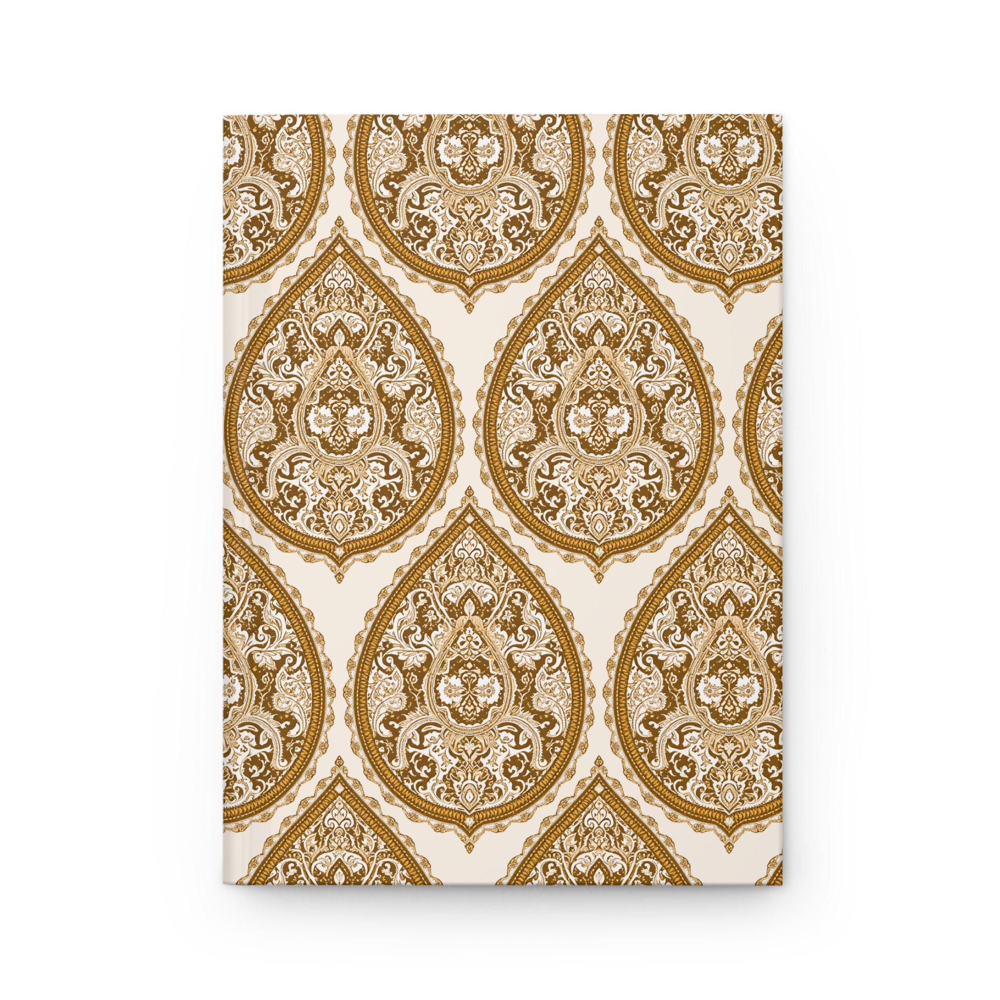 Journal | Delicate Gold Damask Floral Pattern Hardcover Notebook