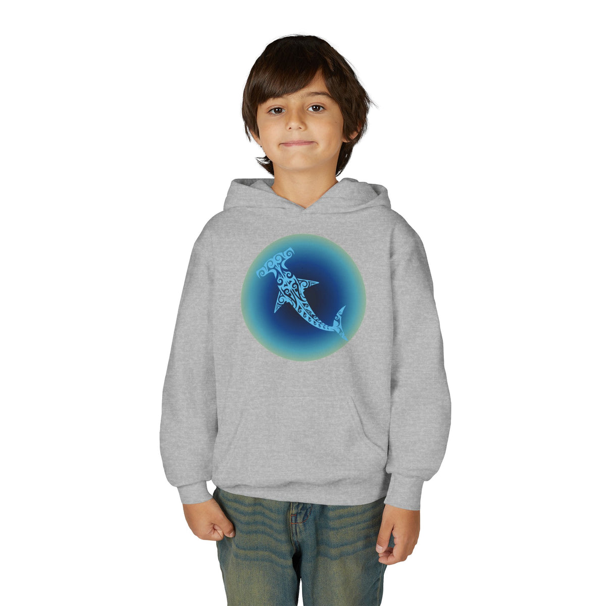 Tribal Hammerhead Youth Hoodie
