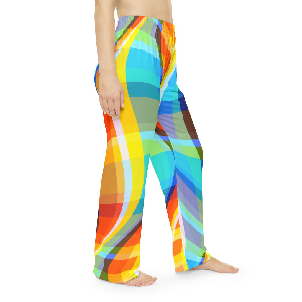 Pajama Pants | Women's Bright Abstract Colorwave Lounge Pajamas
