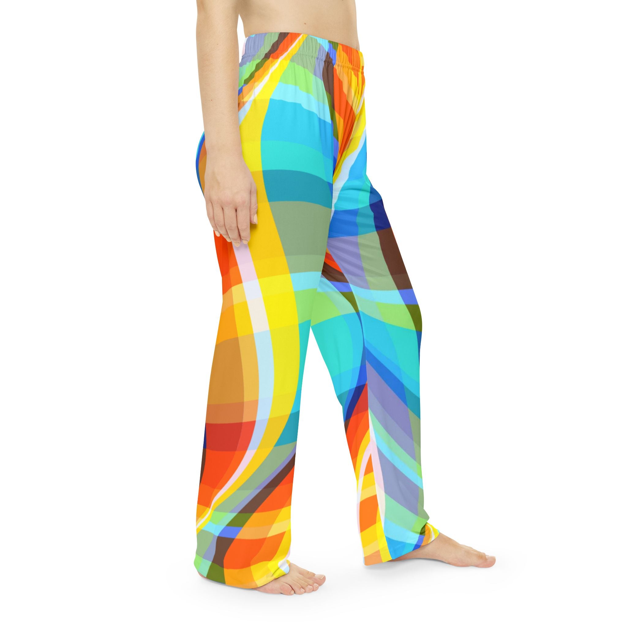 Pajama Pants | Women's Bright Abstract Colorwave Lounge Pajamas