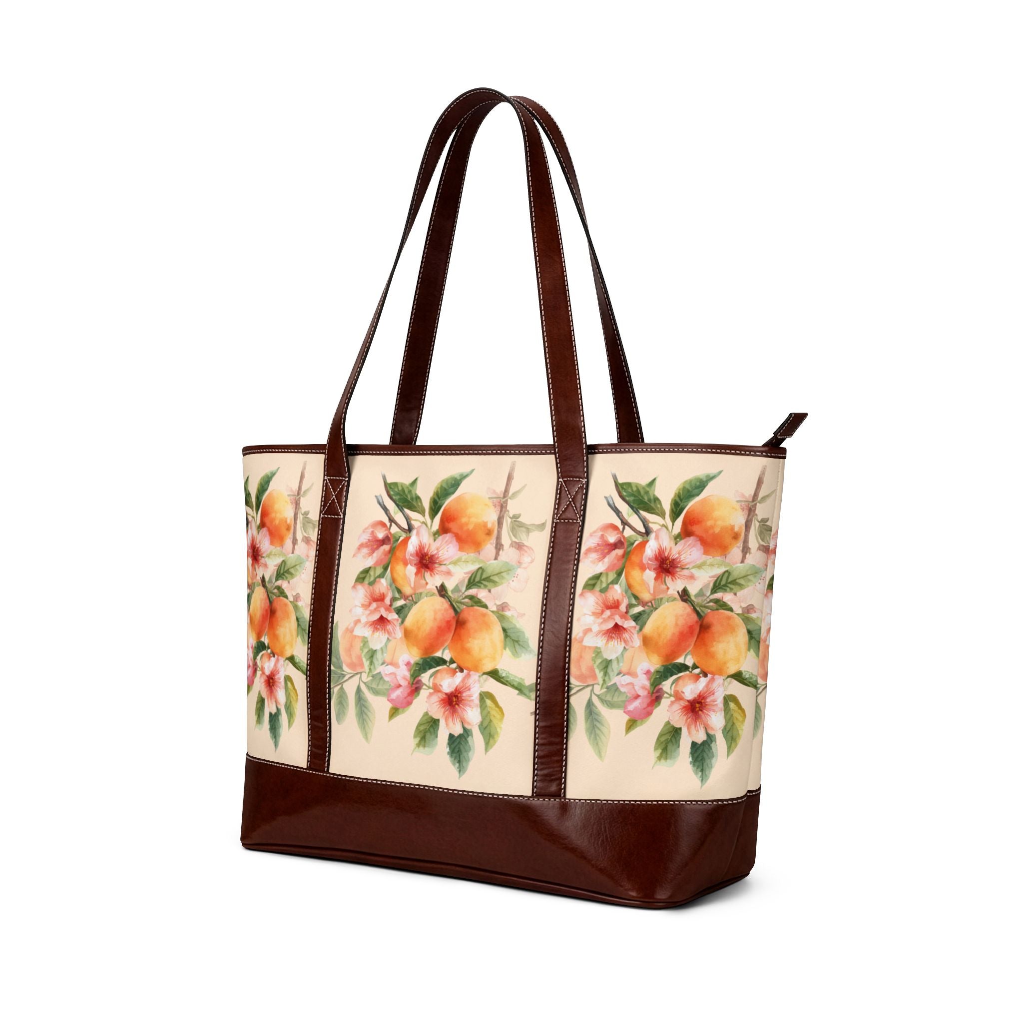 Handbag | Peach Blossom Watercolor Shoulder Bag