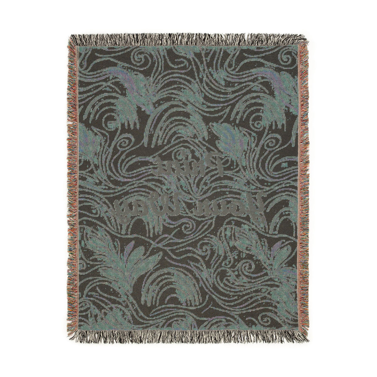Customizable Woven Floral Throw