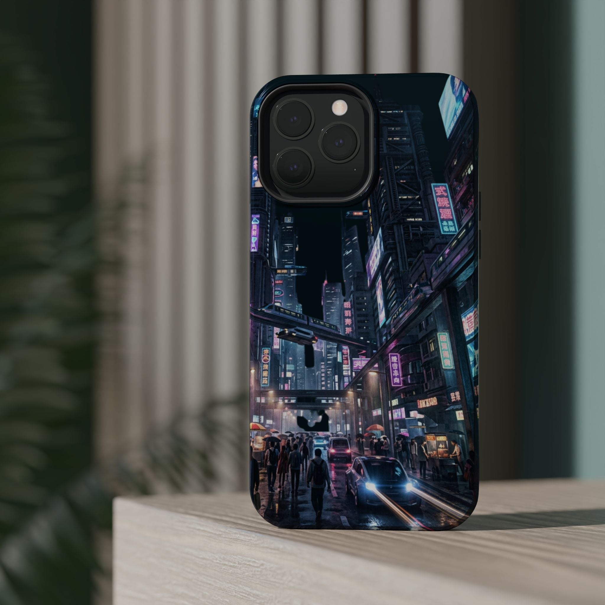 Phone Case | Cyberpunk City Magnetic Impact-Resistant Phone Cover