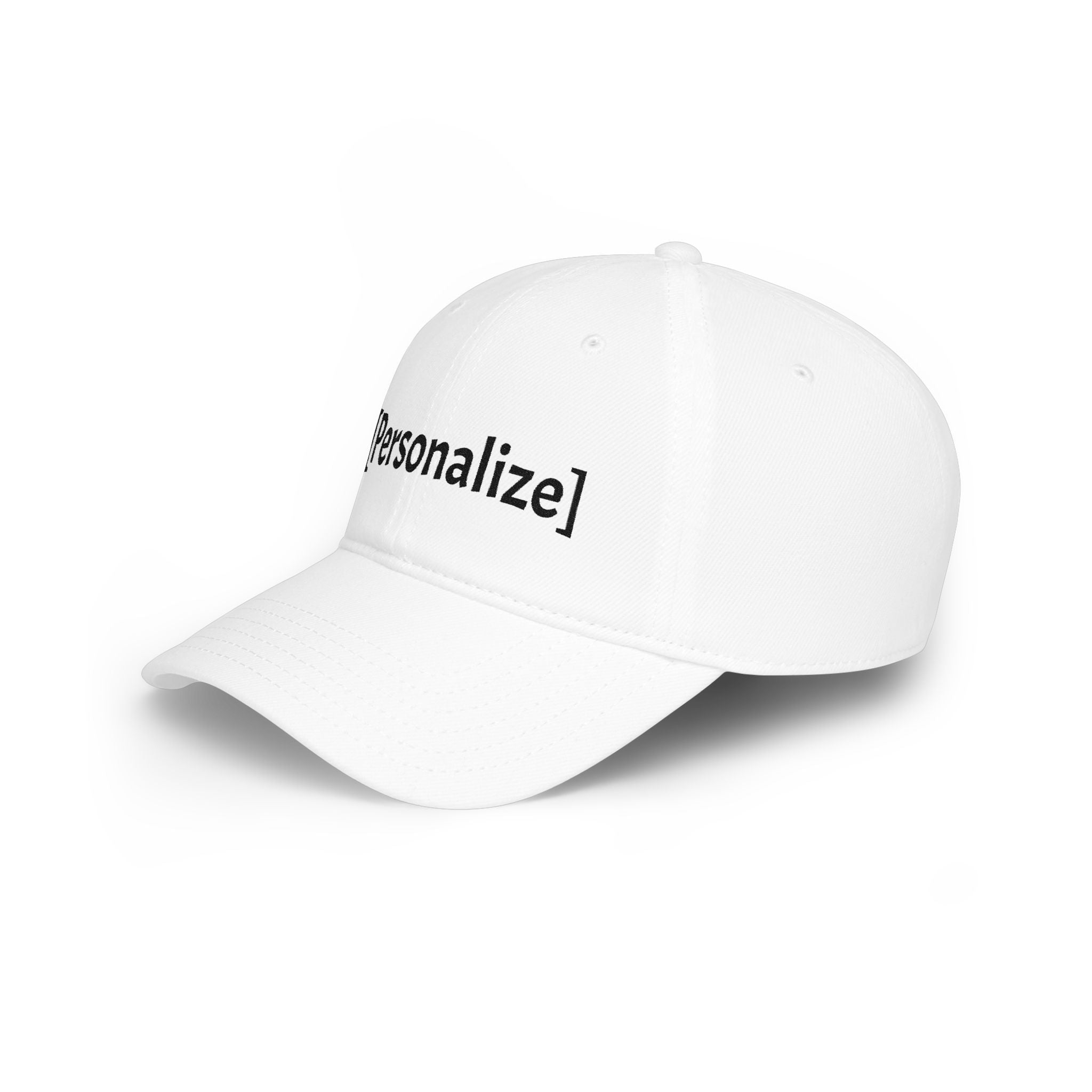 Hat | Personalized Text Embroidered Low Profile Baseball Cap