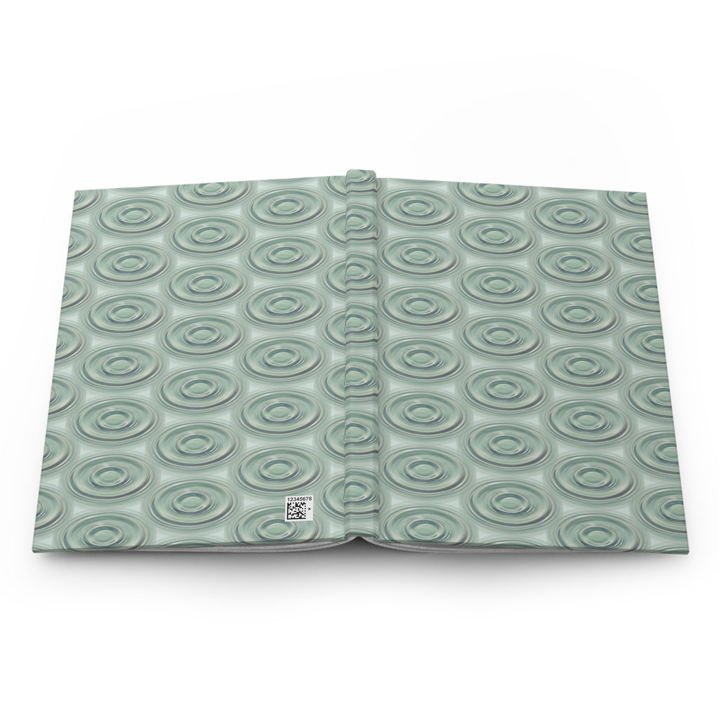 Journal | Modern Abstract Aqua Ripple Hardcover Notebook