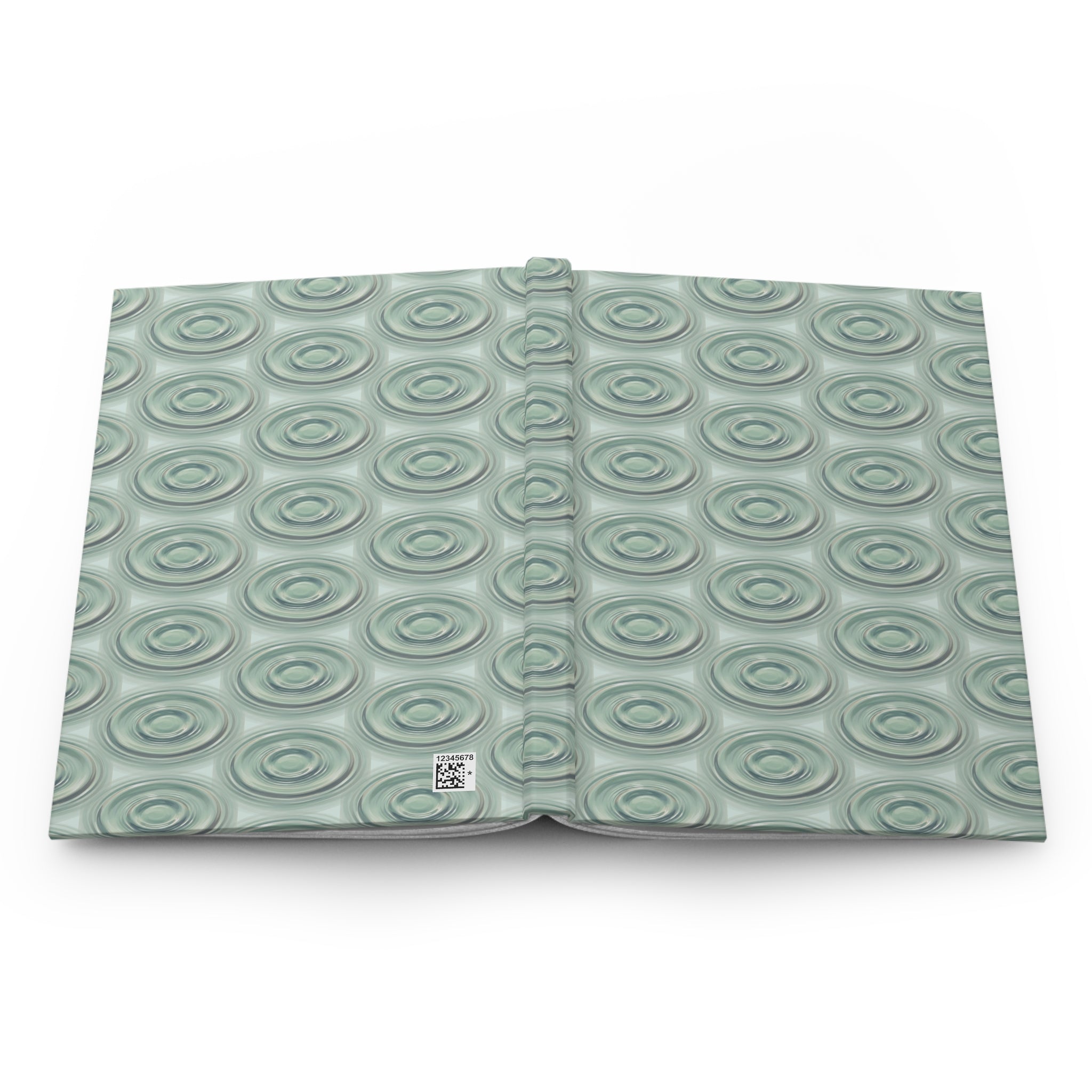 Journal | Modern Abstract Aqua Ripple Hardcover Notebook