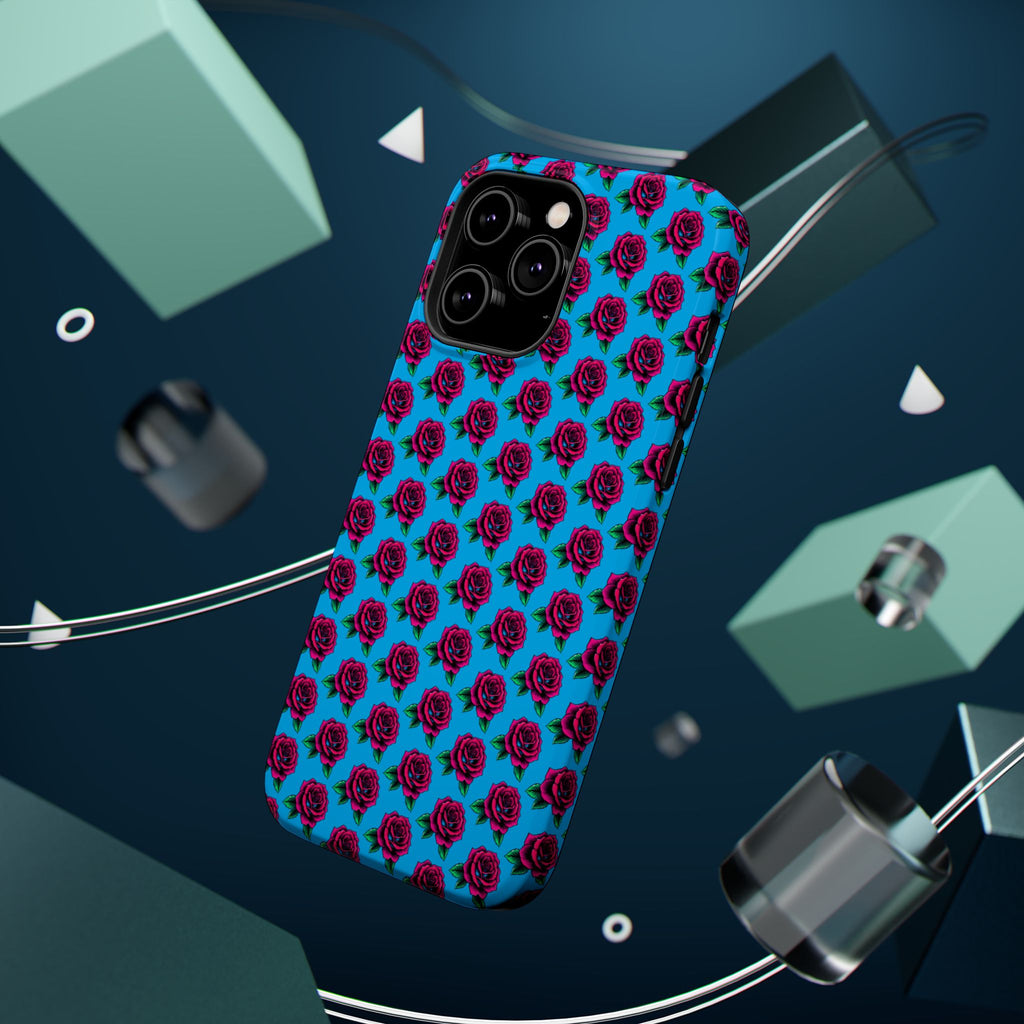 Phone Cases | Bright Rose Pattern Magnetic Impact-Resistant Case