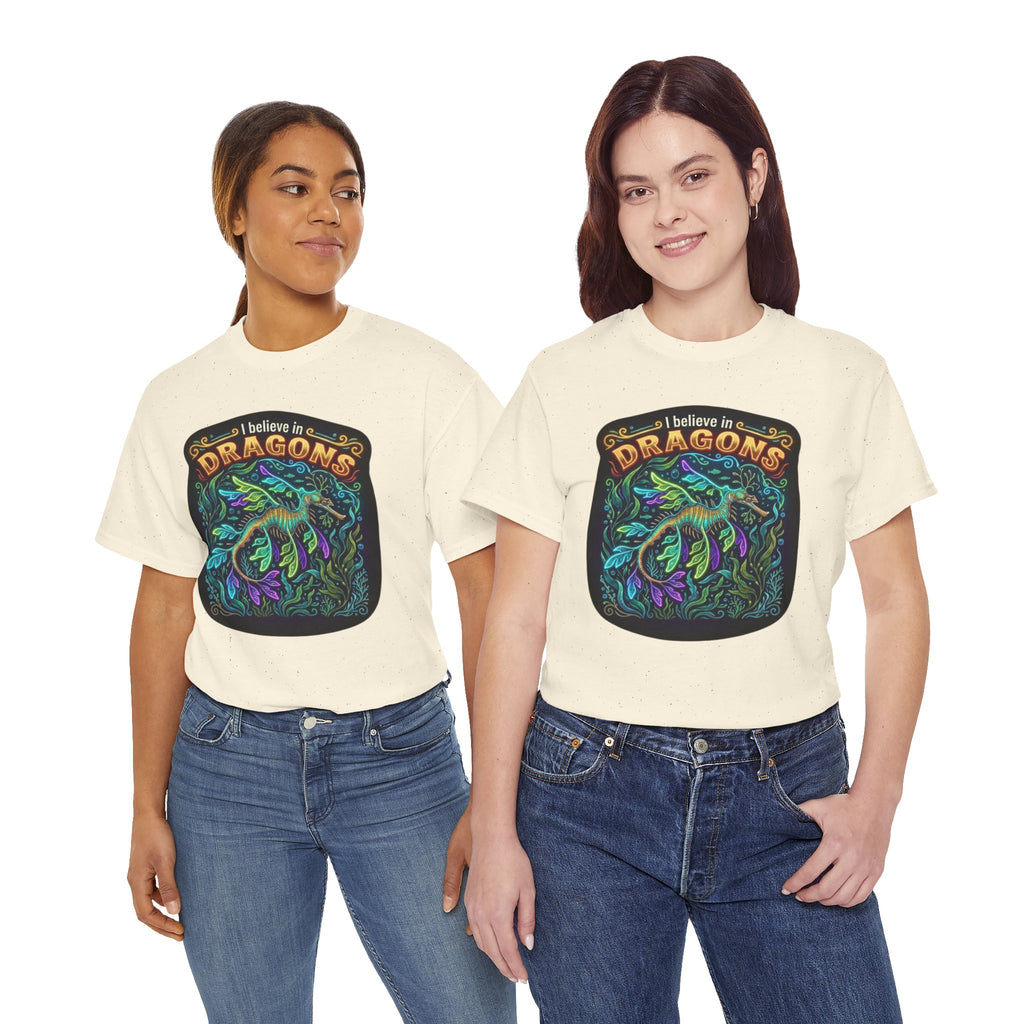 T-Shirt | 'I Believe in Dragons' Colorful Graphic Tee