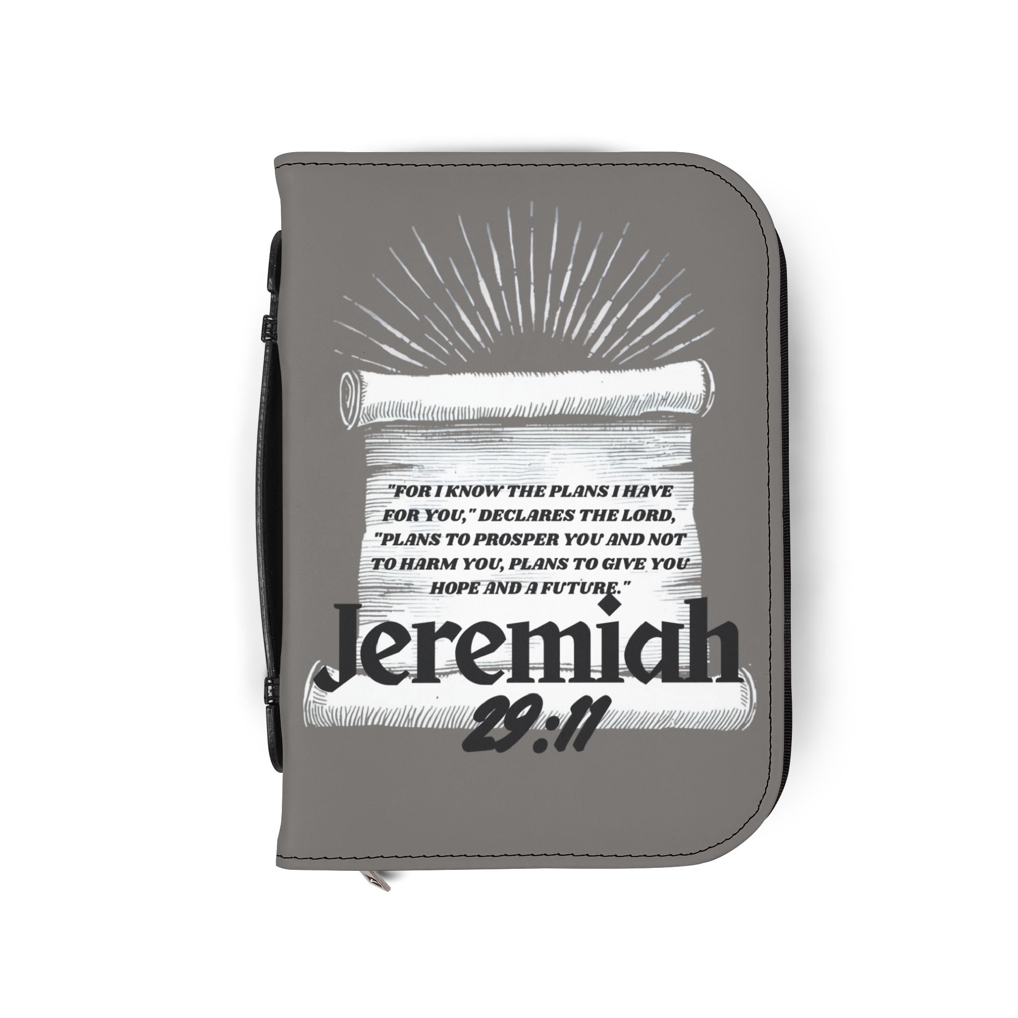 Bible Cover | Jeremiah 29:11 Scripture Scroll Zippered Bible Case