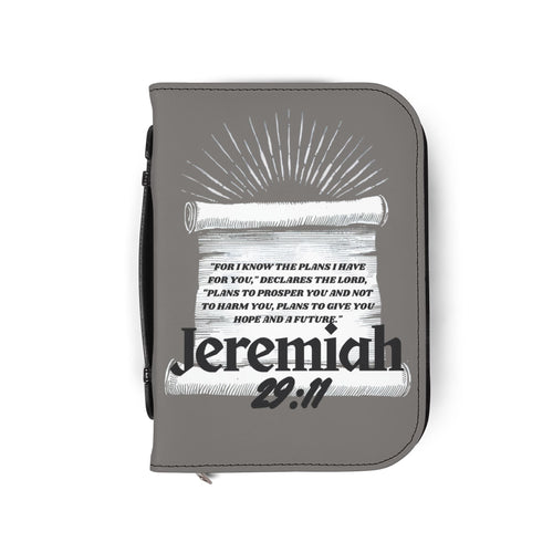 Bible Cover | Jeremiah 29:11 Scripture Scroll Zippered Bible Case