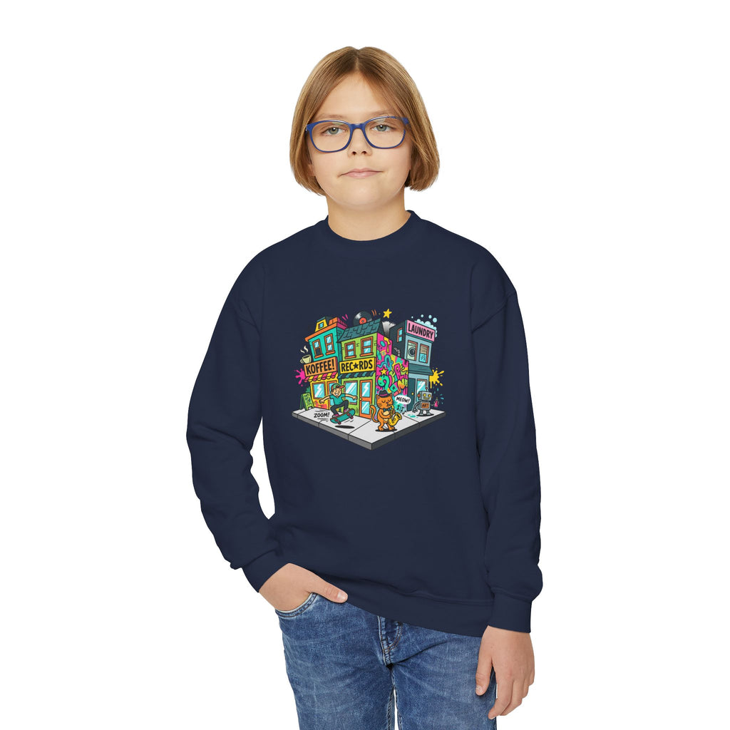 Colorful City Life Crewneck Sweatshirt