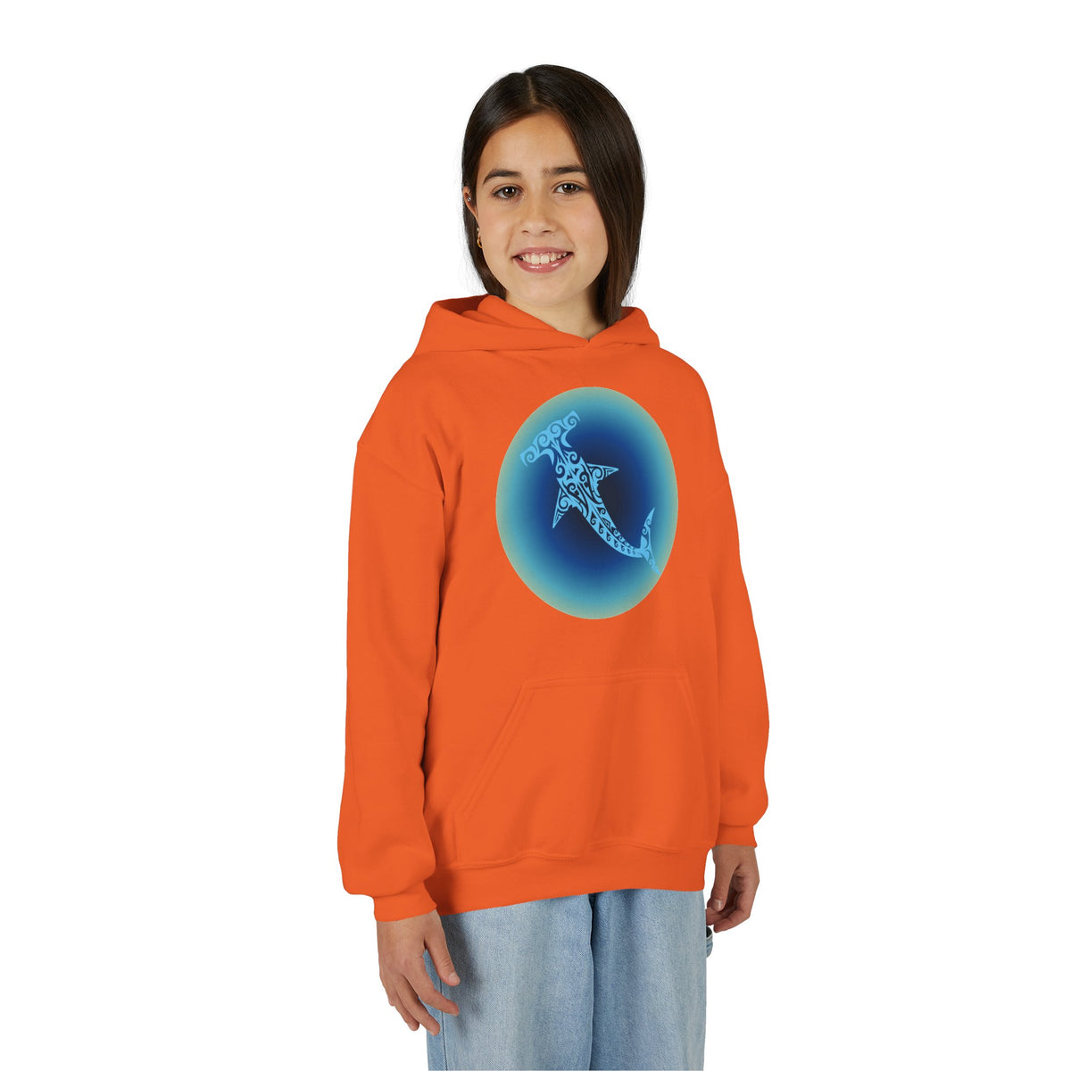 Tribal Hammerhead Youth Hoodie