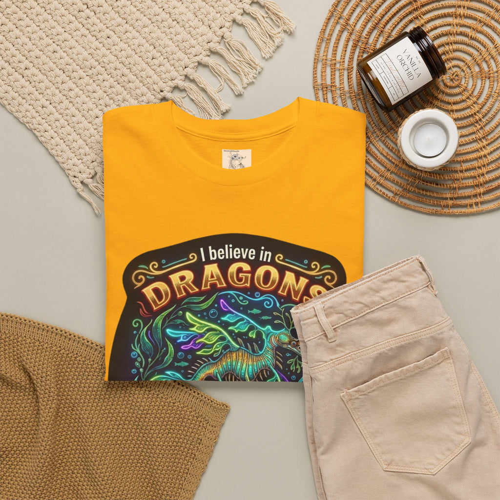 T-Shirt | 'I Believe in Dragons' Colorful Graphic Tee