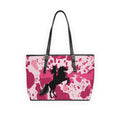 Handbag | Pink Cowhide Print with Woman on Horse Silhouette