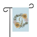 Home & Garden Banner | 'J' Monogram Boho Sunflower Flag