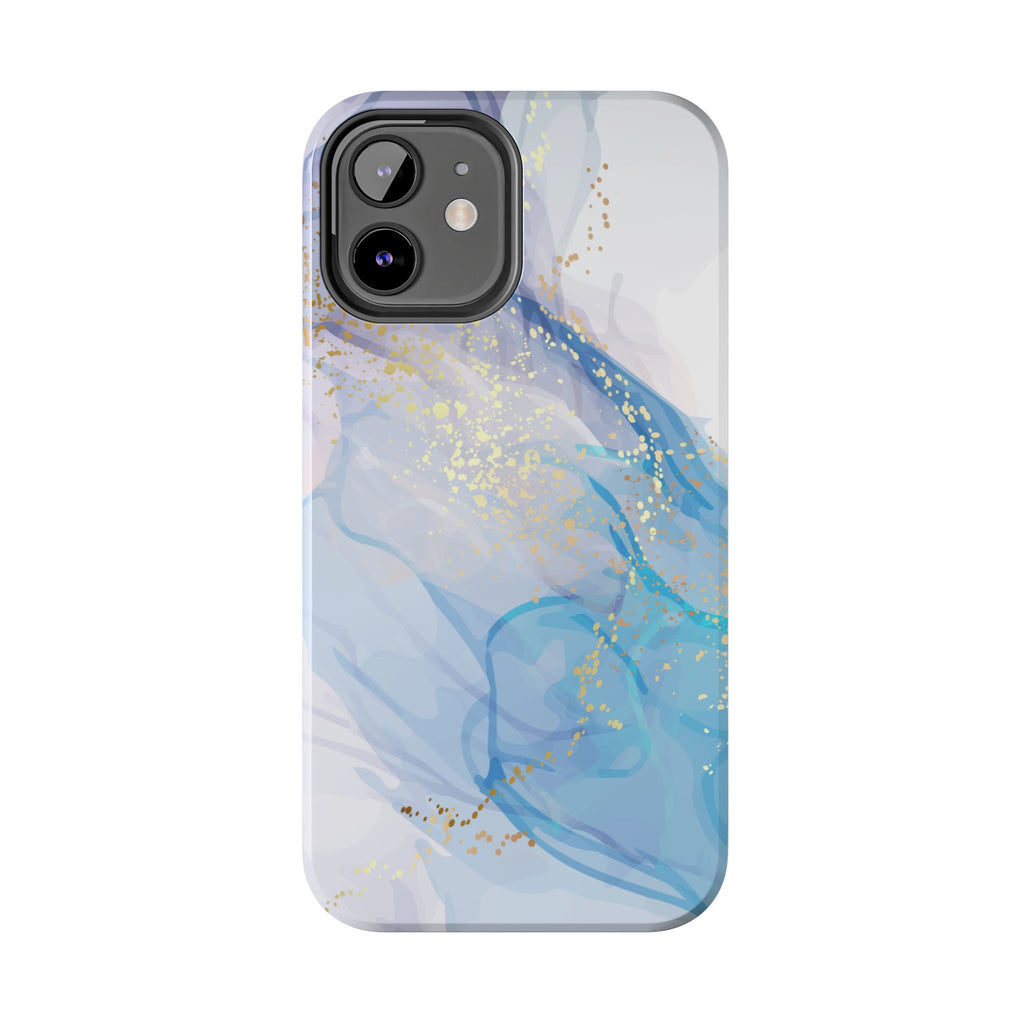 Phone Case | Gold Fleck Blue Marble Tough Protective Phone Cover