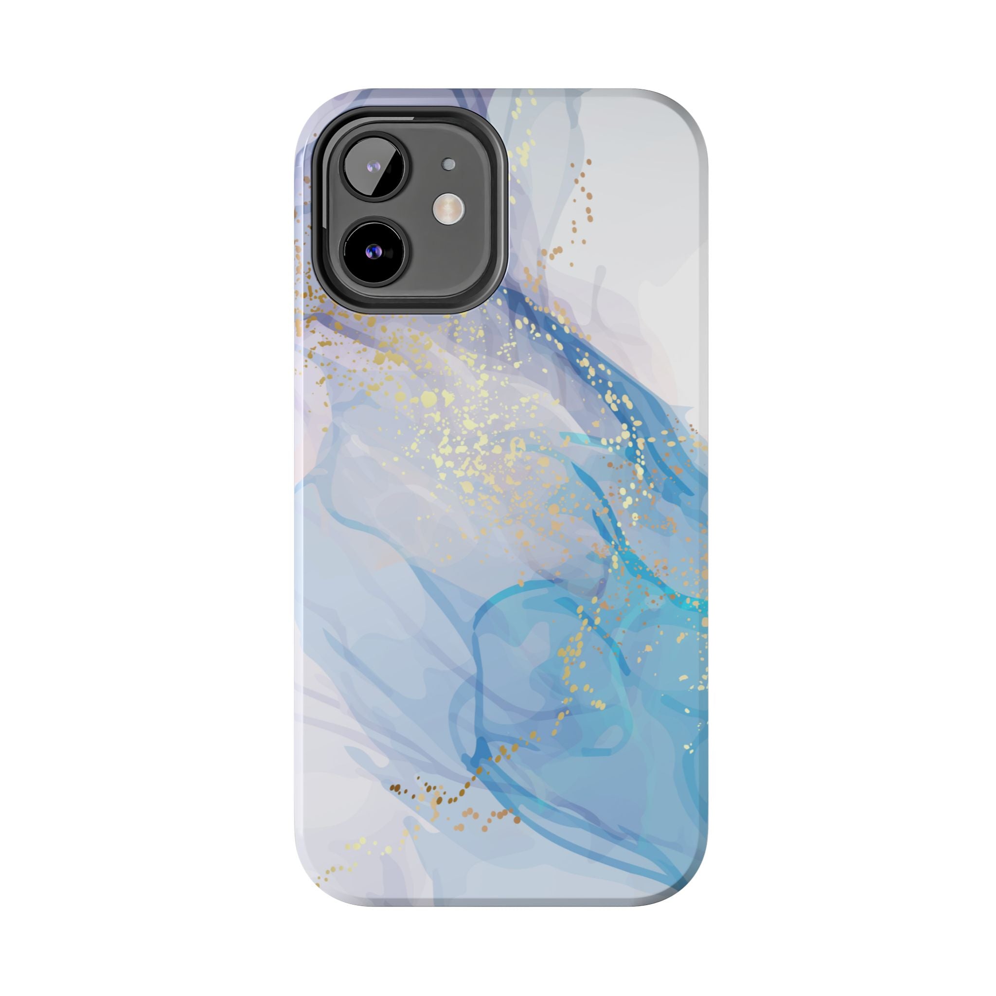 Phone Case | Gold Fleck Blue Marble Tough Protective Phone Cover