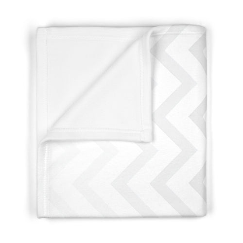 Baby Blanket | Gender Neutral Chevron Ombre Soft Fleece Nursery Throw