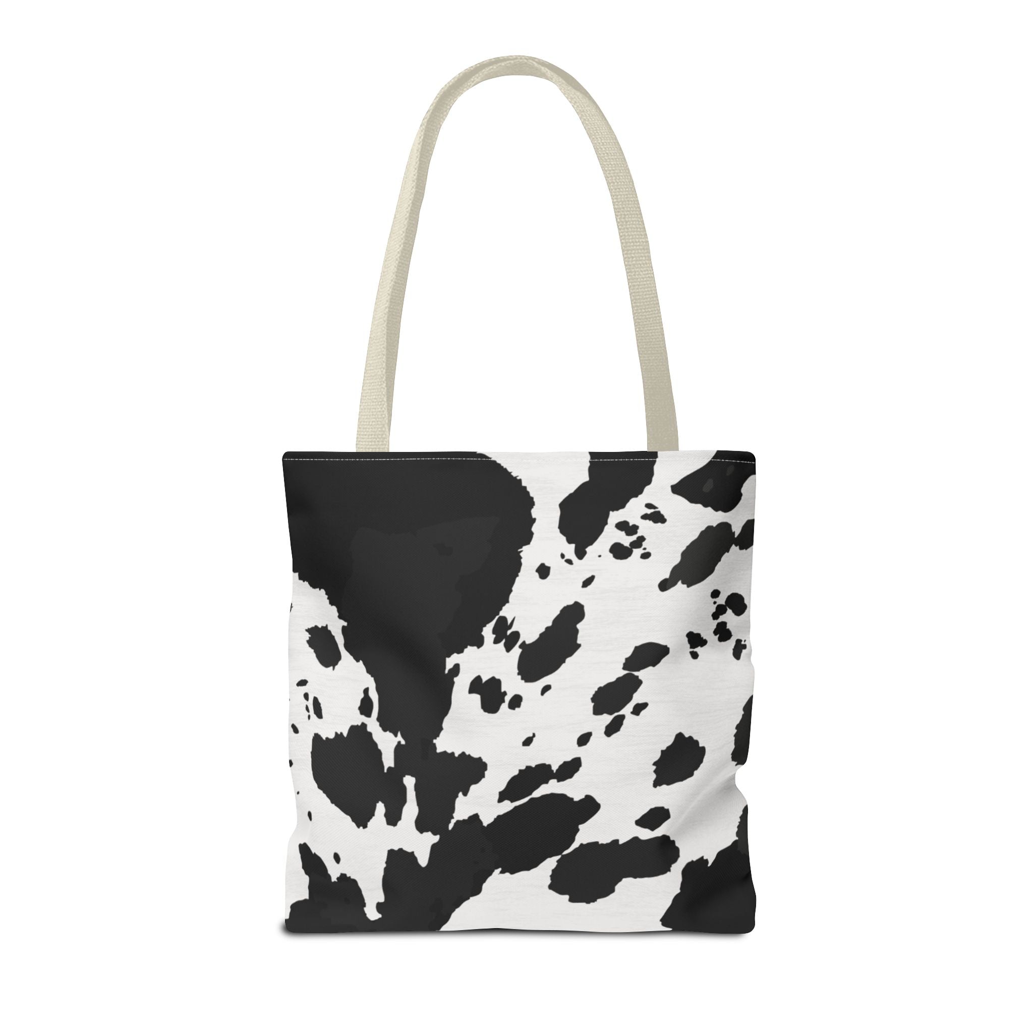 Tote Bag | Black & White Cow Print Patterned Shoulder Tote