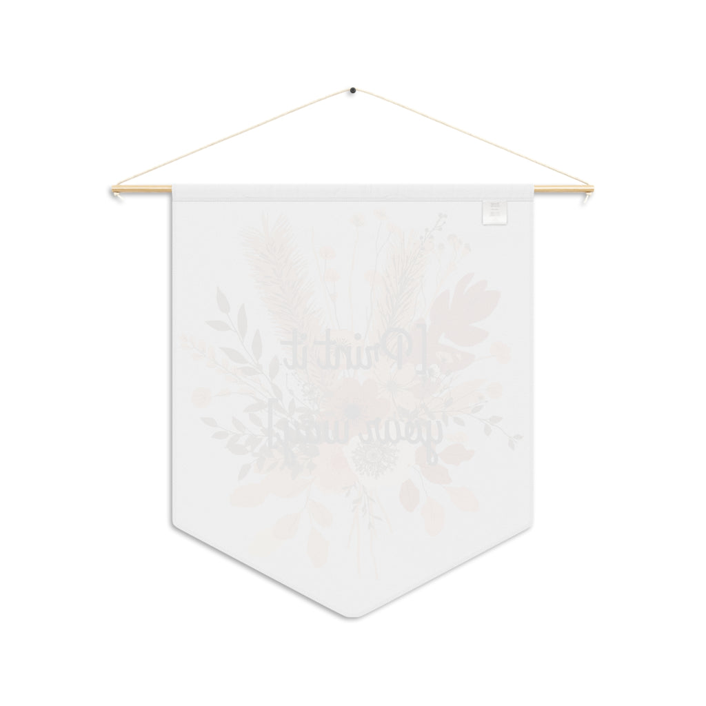 Pennant Banner | Neutral Dried Flowers Floral Boho Wall Decor