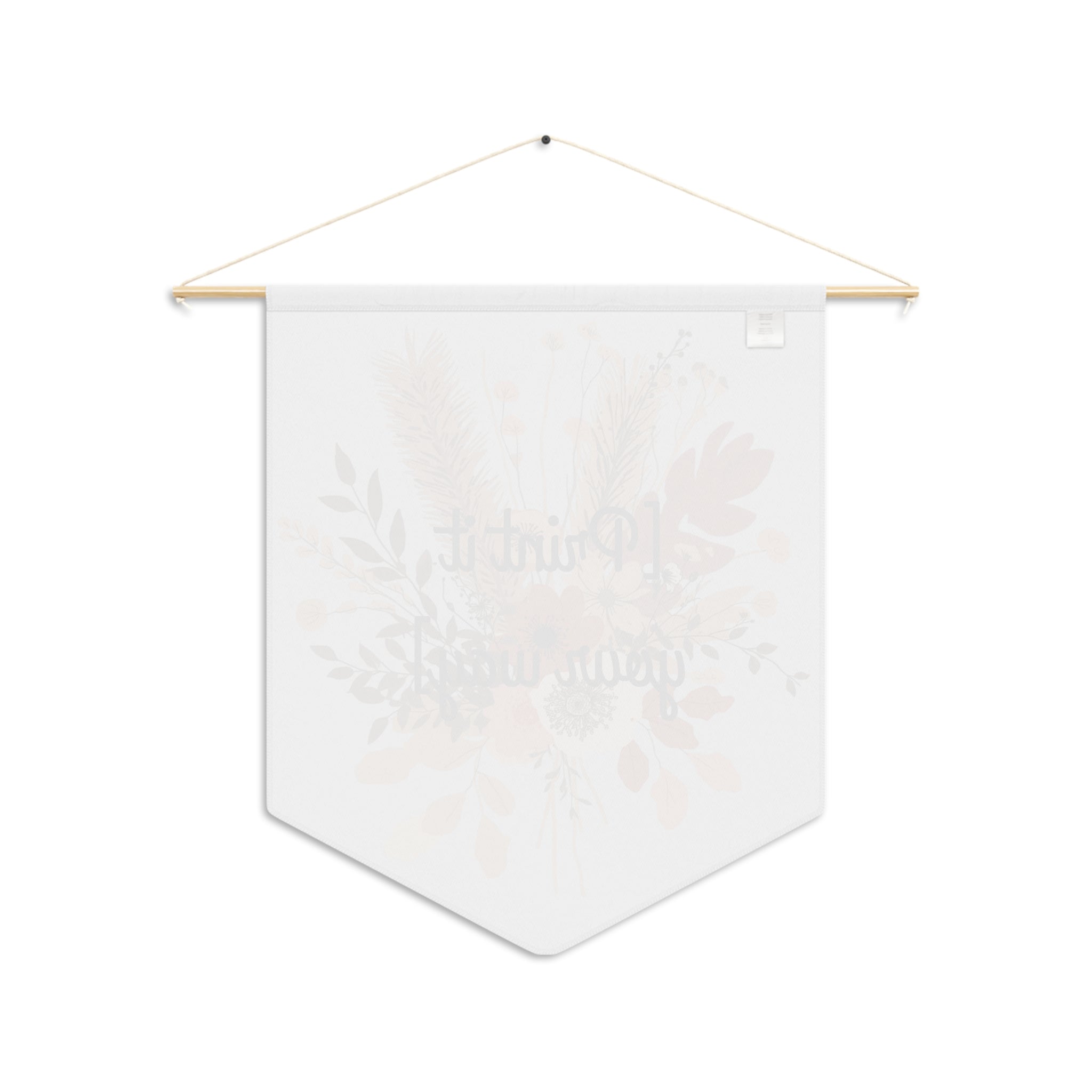Pennant Banner | Neutral Dried Flowers Floral Boho Wall Decor