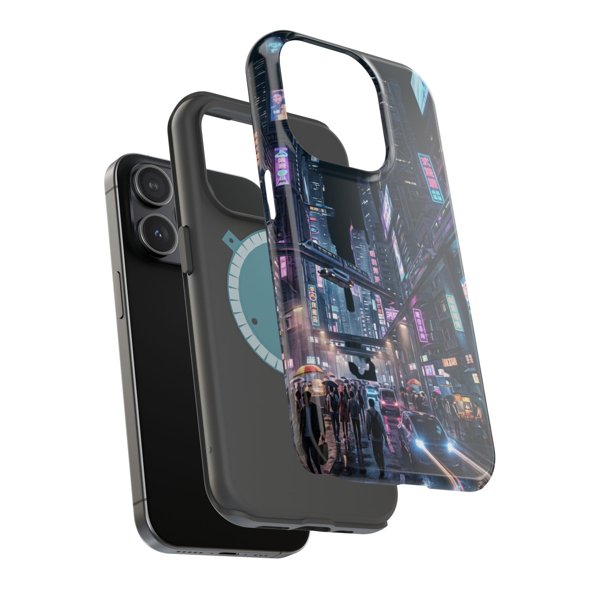 Phone Case | Cyberpunk City Magnetic Impact-Resistant Phone Cover