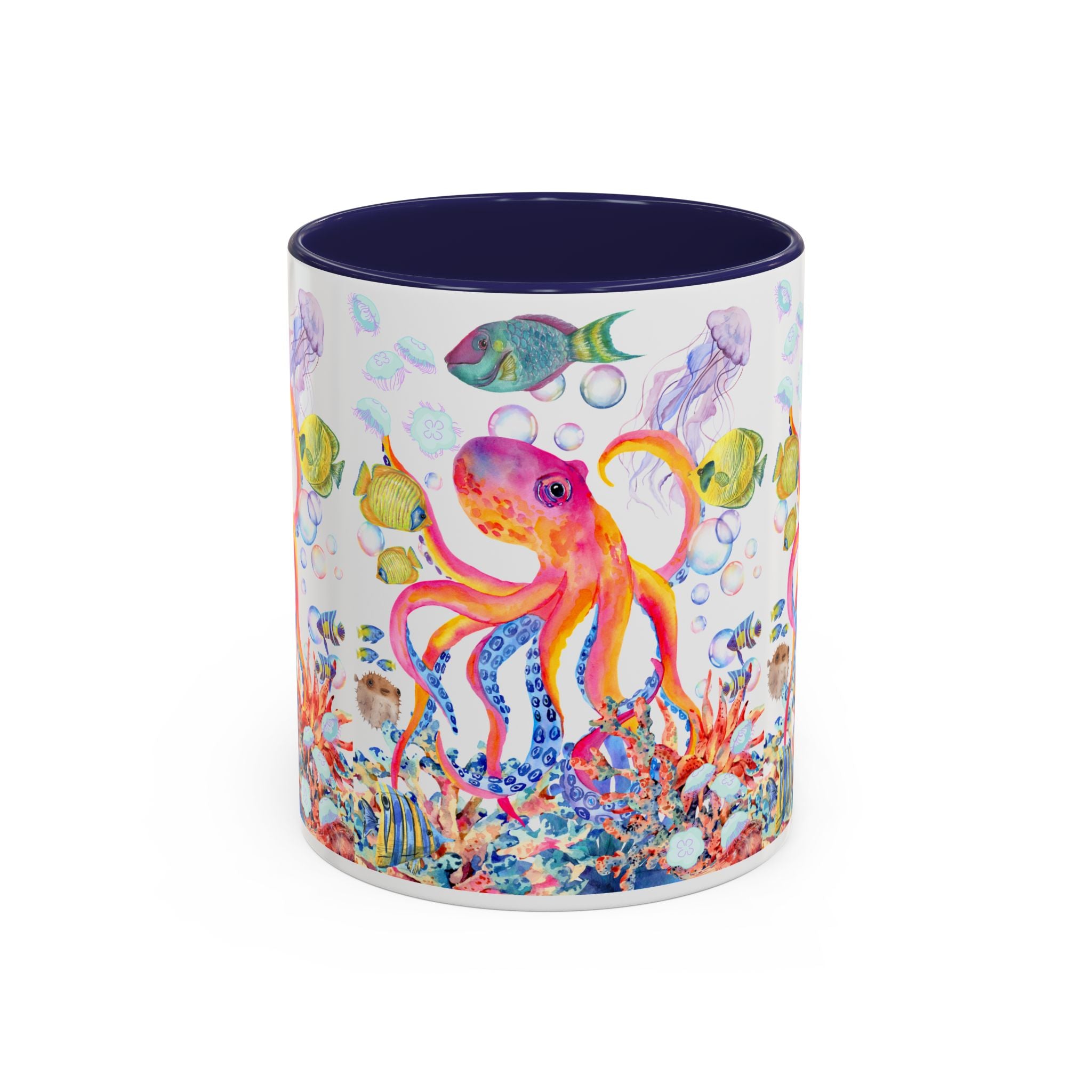 Coffee Mug | Colorful Octopus Accent Mug 11/15oz
