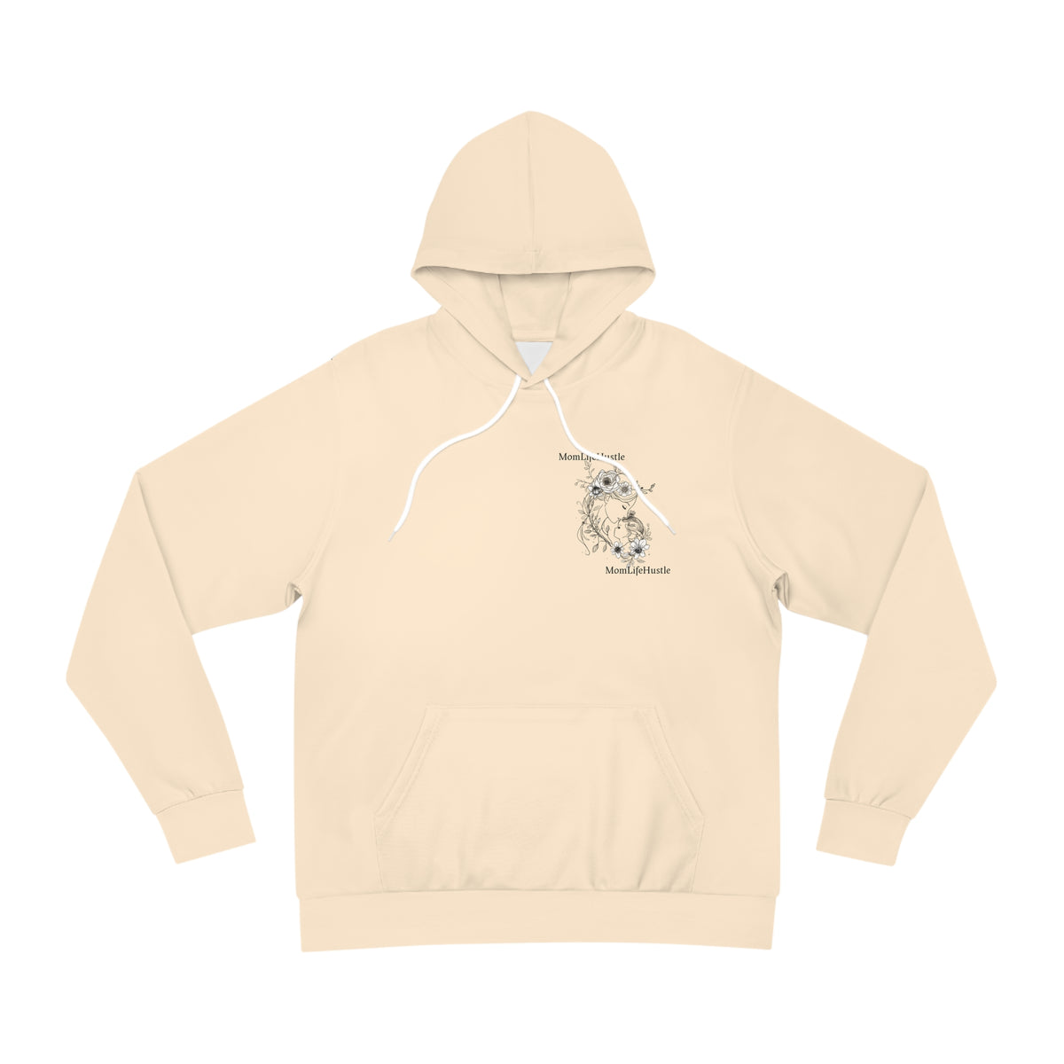 MomLifeHustle Floral Hoodie