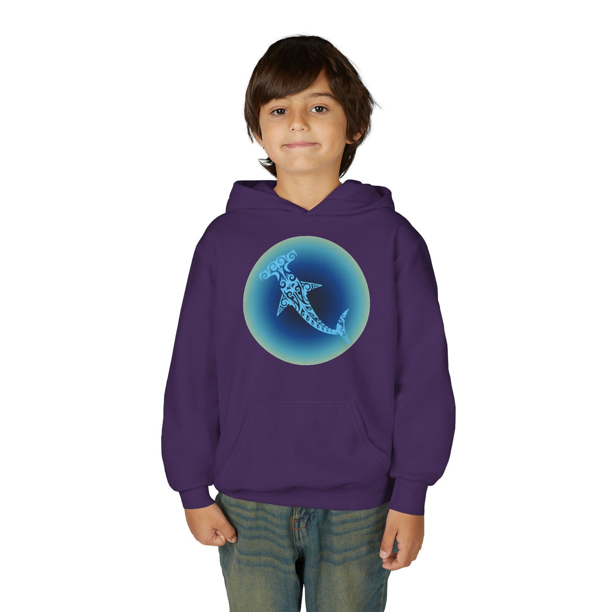 Tribal Hammerhead Youth Hoodie